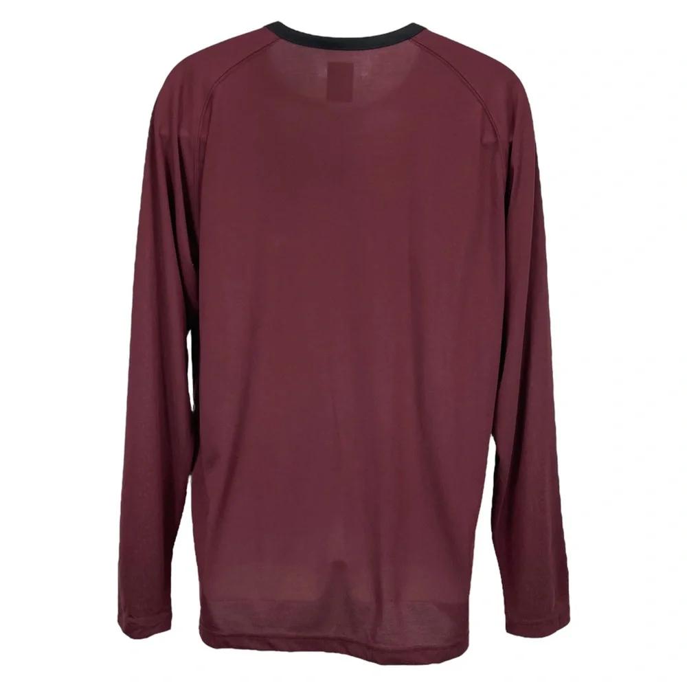 The North Face Men’s Large‎ Red/Black Flashdry Long Sleeve 3-Button Tee Shirt